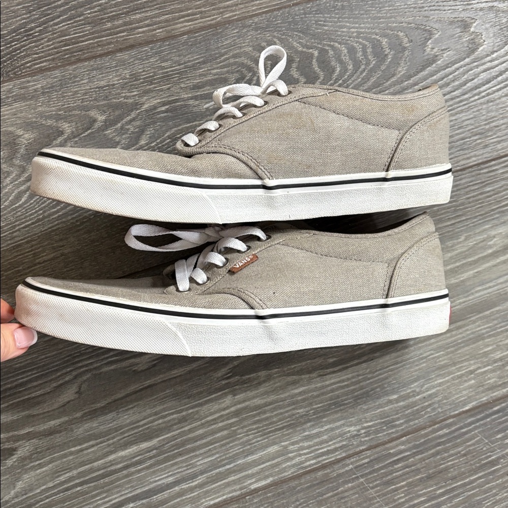 Vans Light Gray Canvas Shoes with White Laces - Picture 2 of 8